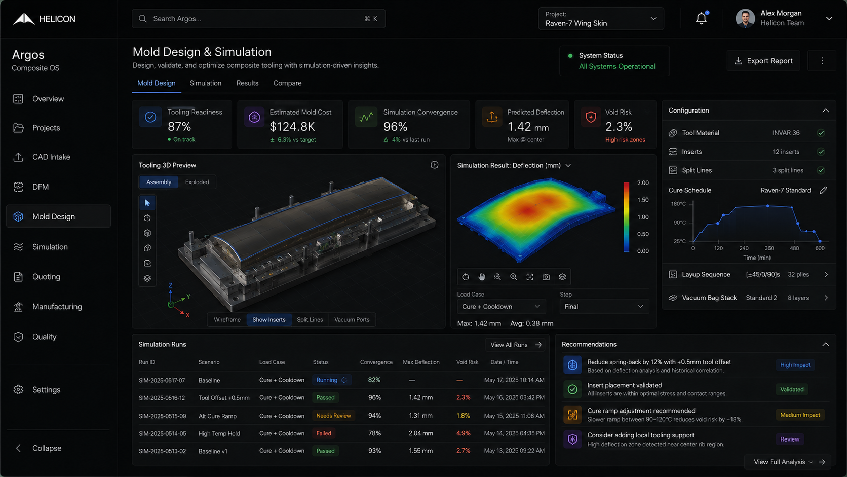 Argos mold design and simulation interface